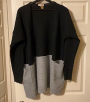 NWT Andrée color block oversized long cardigan