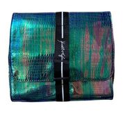 Kendall & Kylie blue/green holographic snakeskin travel make-up bag