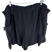 Simply Vera Wang Womens Shorts 4X Black Pockets Elastic Waist New