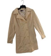 Sonoma cotton trench with scallop detail L