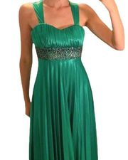 My Michelle Green Satin Sequin Evening St. Patrick's Day Prom Dress Size S/XS