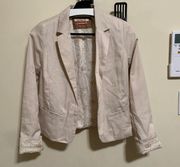 Lined Beige Off White Casual Or Formal Blazer Jacket Size S