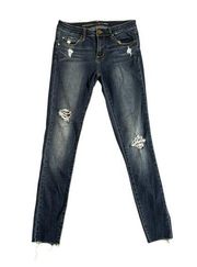 Articles of Society Womens Size 26 Distressed Med-High Rise Medium Wash Jeans