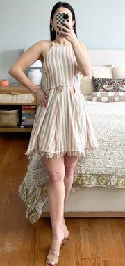 Helix Dress in Rose Stripe