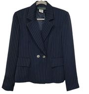 Harve Bernard Pinstripe Blue & White Blazer(Size 12)