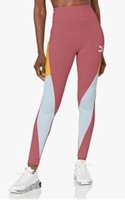 NWT Puma High Waisted Cotton Leggings Ankle Length Mauve Womens Small