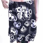 New York & Co. black and white print tiered skirt