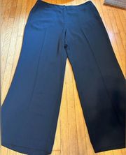 New York & Company Black High Rise Wide Leg Pants Size 14 Petite Great Condition