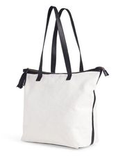 Walter Baker Carly White and Black Canvas Daytripper Bag, New, MSRP $198