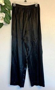 Vintage R&M Richards Black Satin Dress Pants 12