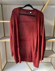 BDG Red Cardigan Sweater