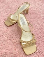 Vintage Touch Ups Beaded Sandal Heels