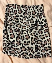 Tan Leopard skirt