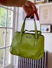 Nine West Lime Green Clutch Bag With Removable Handle