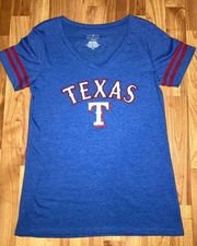 OFFICIAL MLB TEXAS RANGERS BASEBALL V NECK TOP