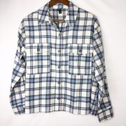 WILD FABLE Plaid Button Up Frayed Hem Shirt NWT