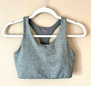 JUICY COUTURE | Heather Gray Padded Racerback Sports Bra Sz S