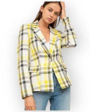 Current Air Los Angeles Plaid striped Blazer Size Medium