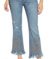 BLANKNYC Studded Crop Flare Jeans in SZ 26…