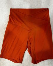 Soft Pumpkin Orange Bike Shorts