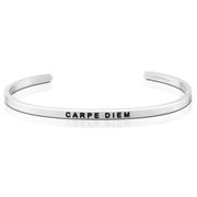 Mantraband Silver Bracelet Carpe Diem Bangle