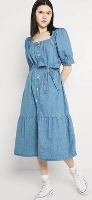 NWT Levi's  MIKA DRESS - Denim dress Belted Large