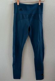 Stella McCartney Adidas Blue Thick Waist Band Active Pants Blue Statement Brand