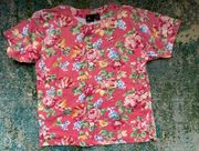 Vintage 90s Liz Sport spring bouquet floral short sleeve t-shirt, size large