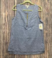 Linen Blend Sleeveless Blouse