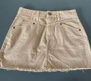 American Eagle  cream Highrise Festival mini skirt size 4