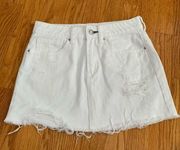 PacSun white denim skirt