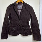 Esprit Dark Brown Blazer Coat Jacket Women’s Size 4 | 2 Button Front