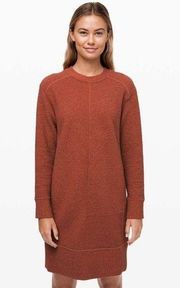 Lululemon On Repeat Long Sleeve Heathered Rustic Clay Dress