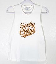 See By Chloe Graphic Tank Top Size 4 Small