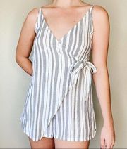 Roxy White Black Stripe Women's Intense Sunrise Stripe Romper