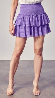 DO+BE Purple Ruffle Skirt