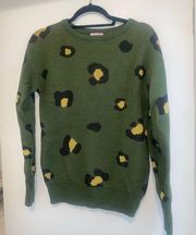 Andree Green Cheetah Sweater