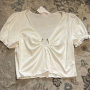 Blue Blush NWT White Top