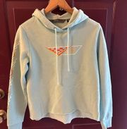 Harley Davidson Sweatshirt Hoodie Light Blue Size Medium