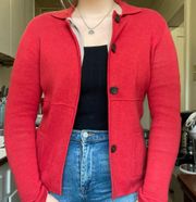 Belford Red And Tank Knit Button Cardigan 