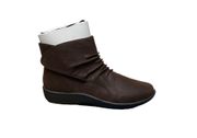 Cloudsteppers Sillian Sway Ruched Ankle Boots Booties Women's 7.5 W Brown