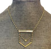 Mother Of Pearl Chevron Necklace