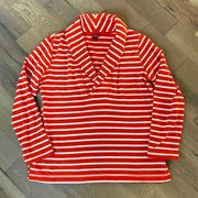 Red White Striped Sweater Size XL