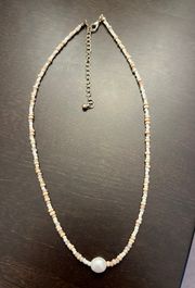 Francesca’s Tan Beaded Pearl Necklace