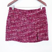 House Of Harlow 1960 Tweed Mini Skirt Maroon Pink size Med NEW