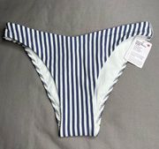 Seersucker Skimpy Mid Rise Bottom NWT Size XL (Stripped White Blue)