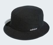 Adidas New  Women's Essential Black Cotton Logo Bucket Hat