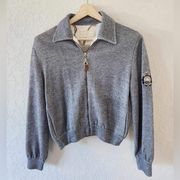 St. John Gray Knit Sport Jacket Size Small