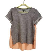 Market & Spruce Gray Pastel Future High Low Blouse Sz M