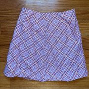 purple pink and red plaid skirt size XS / 0-2